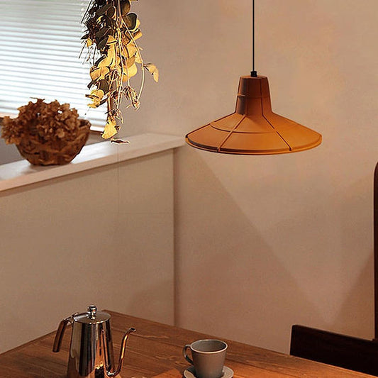 Hdc Japanese Orange Industrial Style Cement Pendant Lamp