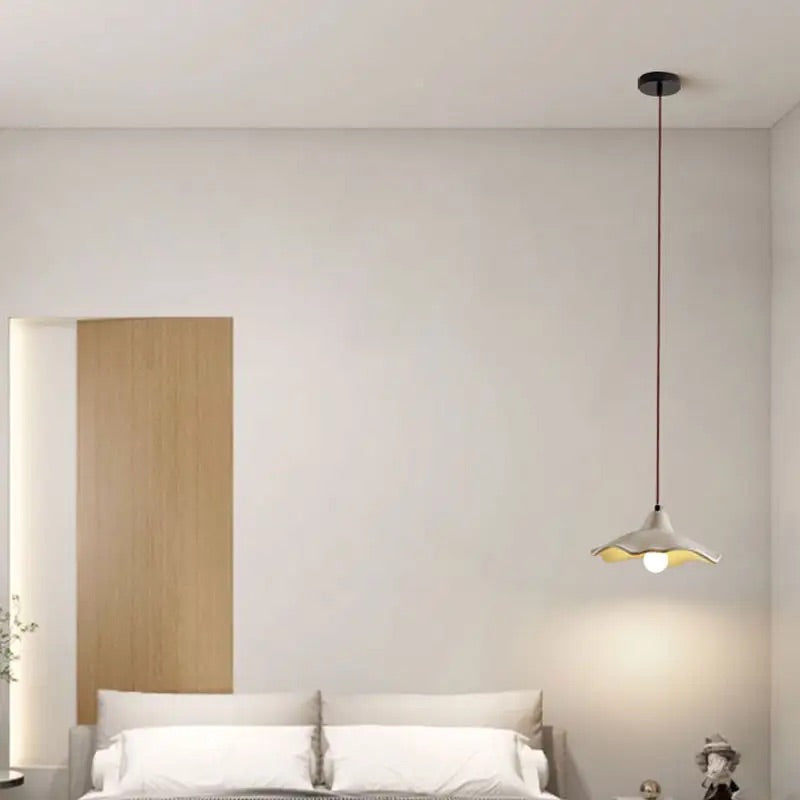 Hdc 1 Light Minimalistic Japanese Ash Color Cement Pendant Lamp