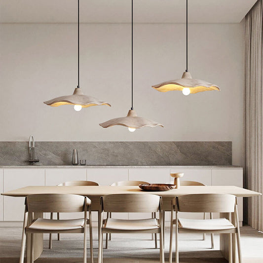 Hdc 1 Light Minimalistic Japanese Ash Color Cement Pendant Lamp