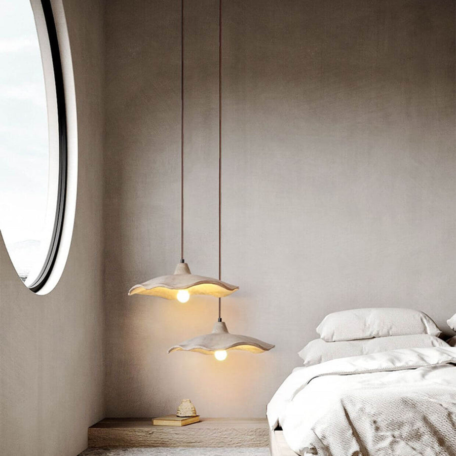 Hdc 1 Light Minimalistic Japanese Ash Color Cement Pendant Lamp