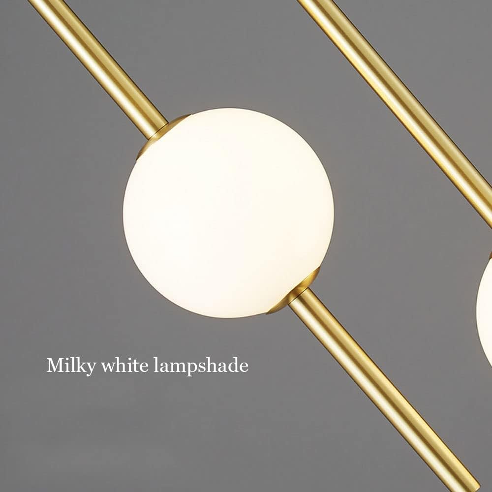 Hdc 1 Light Minimalist Brass Bedside Chandelier, Modern Glass Shade Pendant Lamp