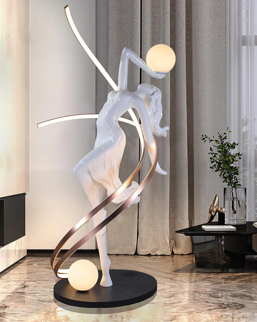 Hdc Modern Creative Goddess Statue Sculpture Living Room Bedroom Floor Lamp