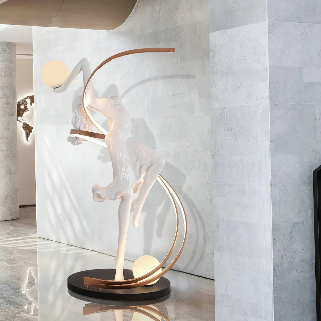 Hdc Modern Creative Goddess Statue Sculpture Living Room Bedroom Floor Lamp