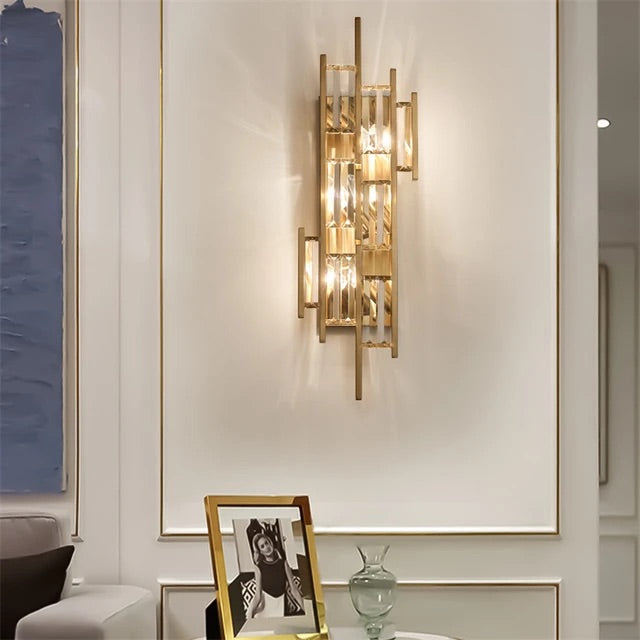 Hdc Modern Luxury LED Crystal Wall Lamps For Restaurant Villa Living Room