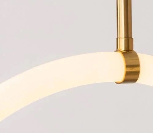 HDC Gold Metallic Led Chandelier 1200/1500mm Long With Curly Acrylic Light