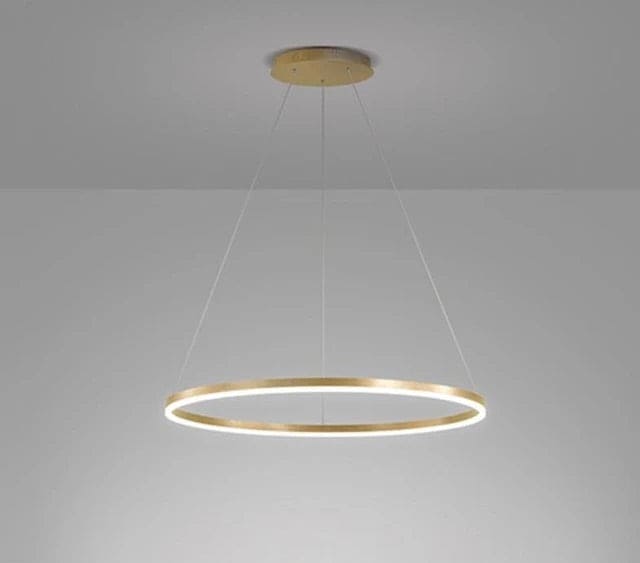 HDC Copper Gold Metalic Dimmable Led Chandelier Ring Light -Tricolor