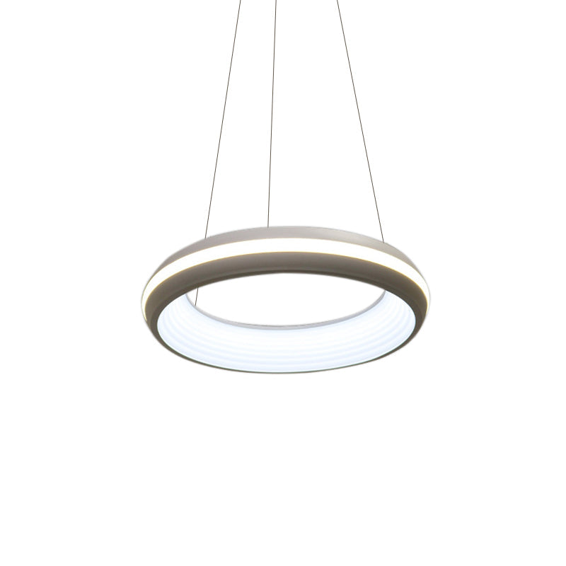 Hdc Modern LED Chandelier Ring Hanging Suspension Lamp - Tricolor, Round