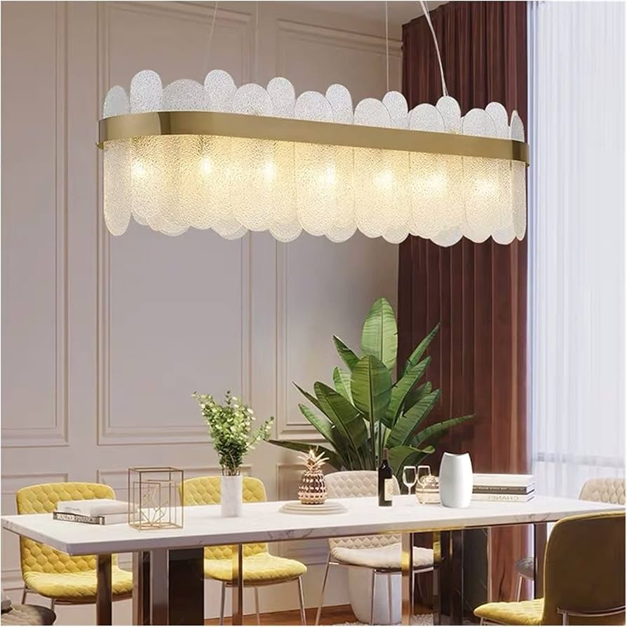 HDC Modern Round Contemporary Luxury  Oval Glass Chandelier