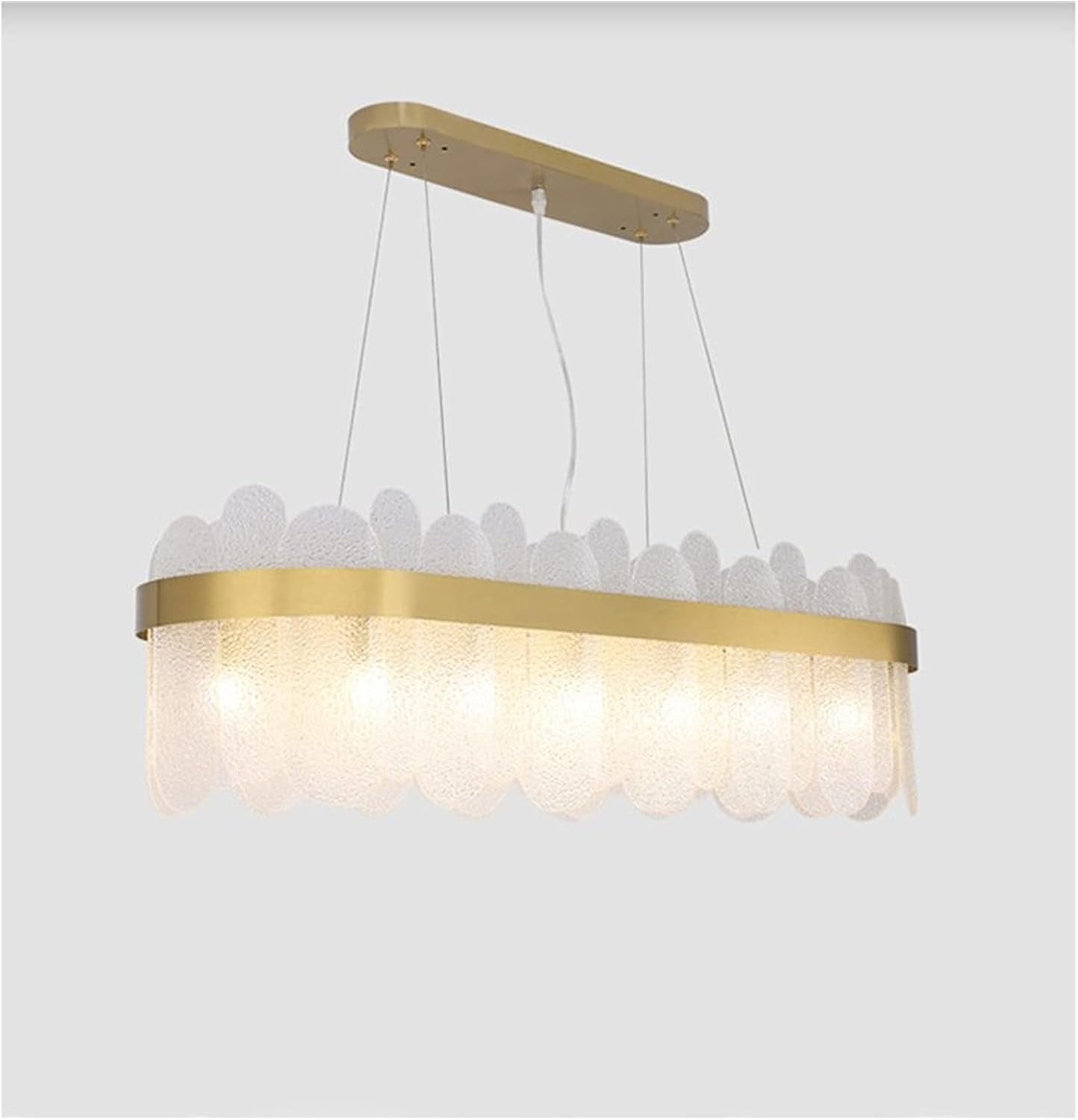 HDC Modern Round Contemporary Luxury  Oval Glass Chandelier