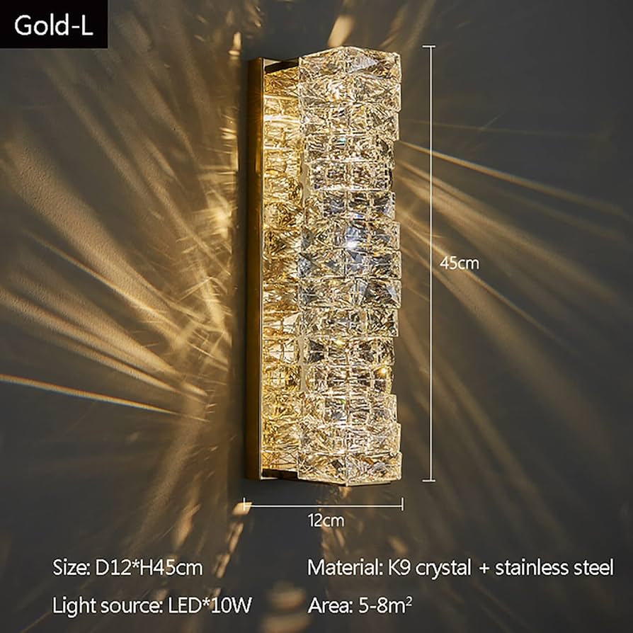 Modern crystal 2024 wall lights