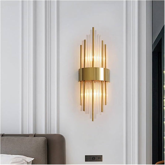 HDC 24w Model 5 Led Crystal Modern Gold Metal Wall Light - Warm White