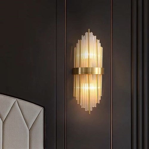 HDC 24w Model Led Crystal Modern Gold Metal Wall Light - Warm White