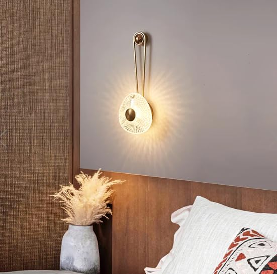 Hdc Modern Luxury Round Acrylic Metal LED Wall Sconce Lamp