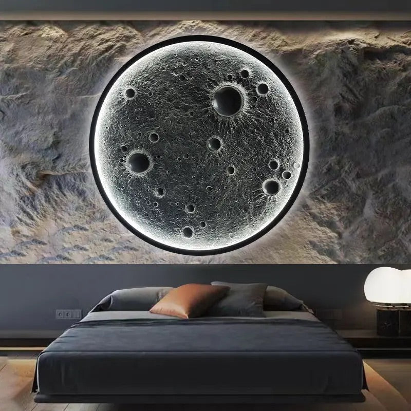 Hdc 300/400mm Modern Simple Moon Bedroom Bedside Wall Lamp