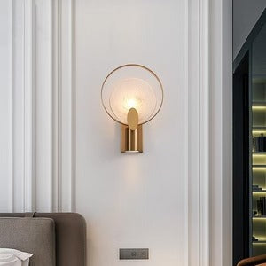 Hdc Gold Marble Modern Led Spot Wall Lamp Bedside Light - Warm White