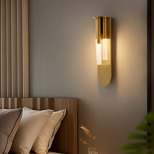 Hdc 3 Light Gold Metal Frost Wall Light For Living Room Drawing Room Bedroom