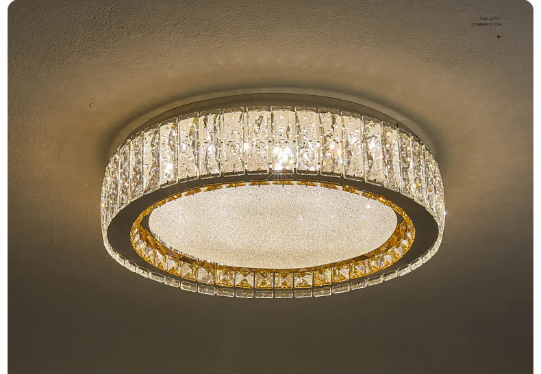 Hdc 500mm Gold K9 Crystal Led Chandelier Lamp For Drawing Room