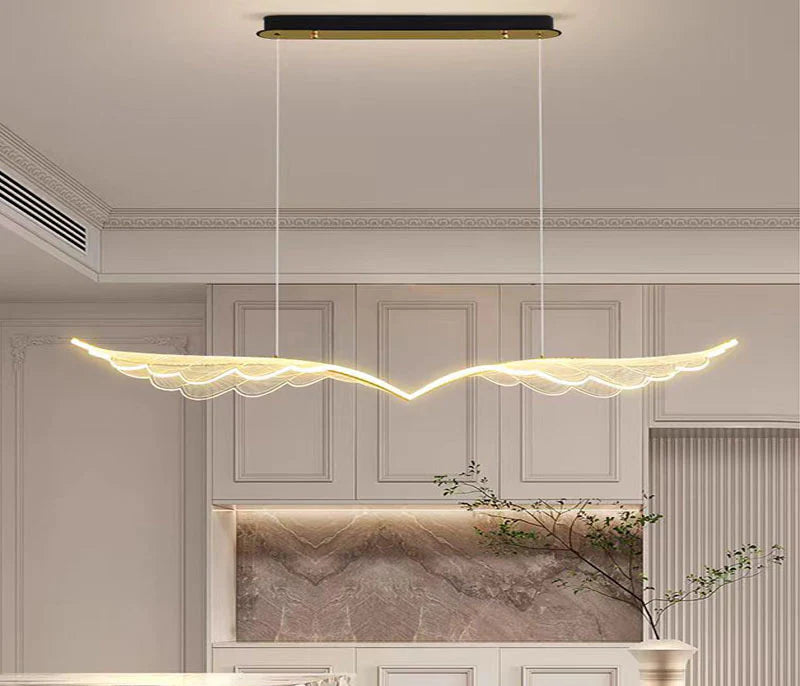 HDC 1200mm Gold Wings Led Light Chandelier Lighting Lamp Cord Pendant Lamp - Tricolor