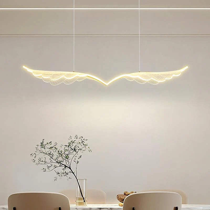 HDC 1200mm Gold Wings Led Light Chandelier Lighting Lamp Cord Pendant Lamp - Tricolor