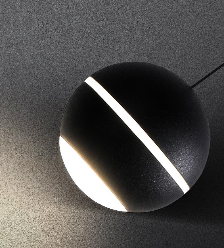 Hdc 1 Light Straight Led Ball Black Pendant Lamp Ceiling Light - Warm White