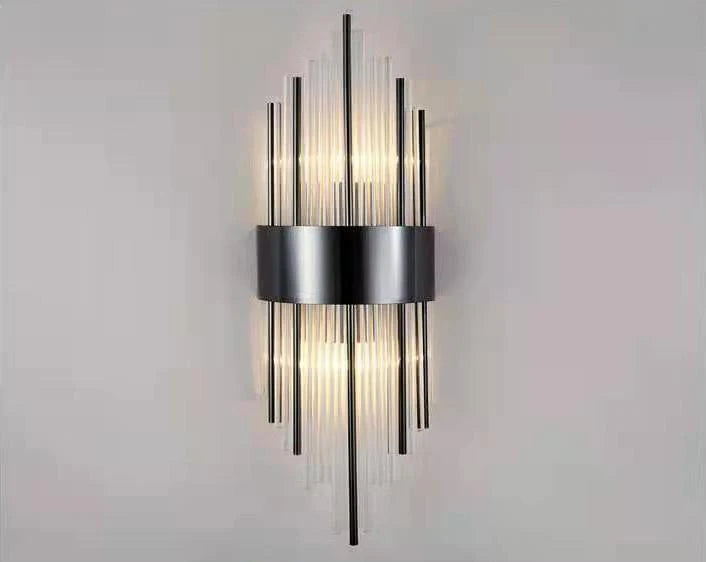 HDC 24w Model Led Crystal Modern Black Metal Wall Light - Warm White