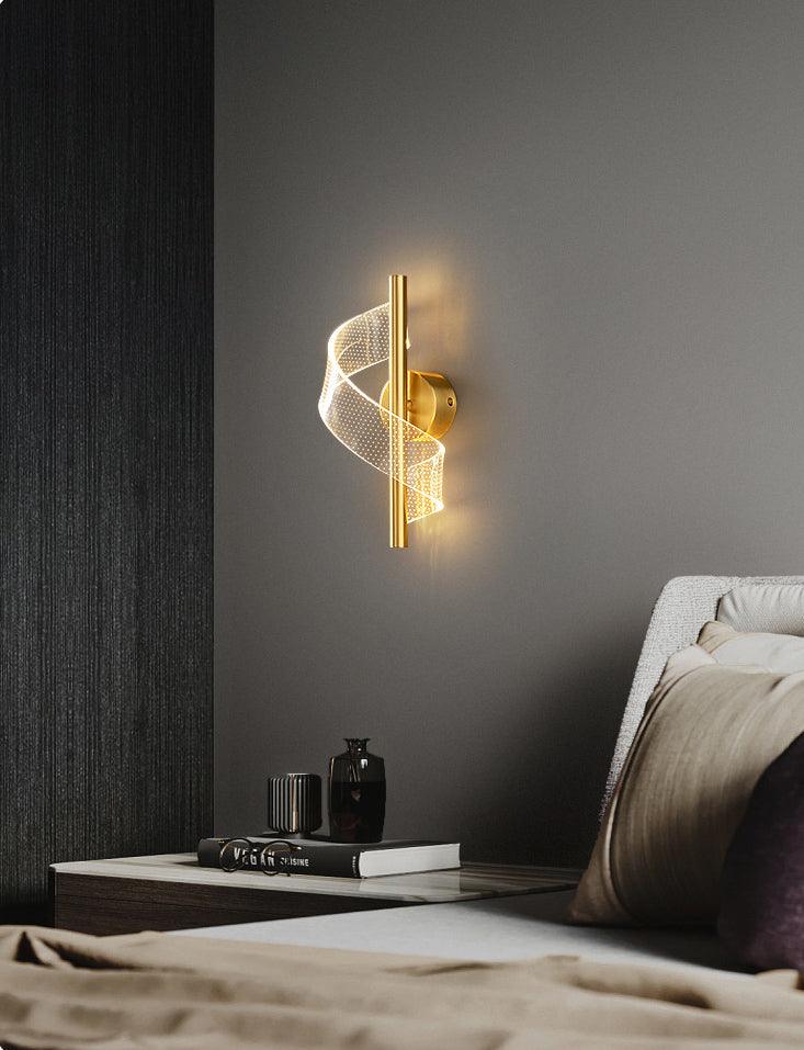 Hdc 15w 300mm Modern Long Gold Led Wall Lamp - Tricolor