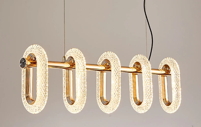 HDC 5 Light Gold Metal Modern Chandelier Ceiling Light - Tricolor