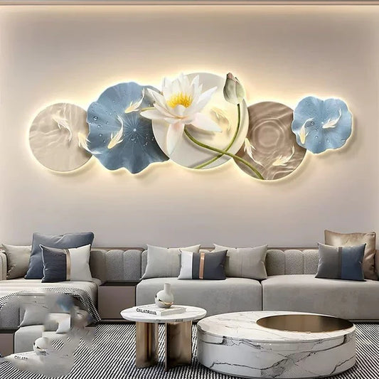 Hdc Modern Crystal Wall Art For Wall Decor With LED Light