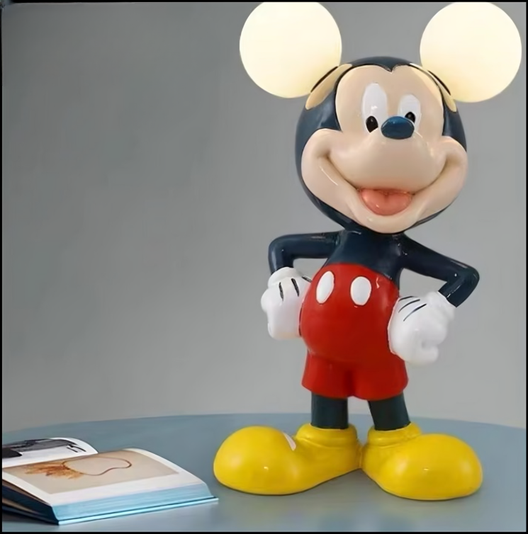 Hdc Anime Cartoon Micky Mouse Led Light Action Figure Lamp For  Living Room Study Statue Home Decoration