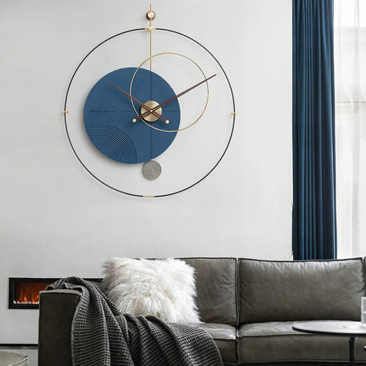 Hdc  Modern Cosmic Circle Luxe Home Decoration Elegance Quartz Clock For Living Room Art