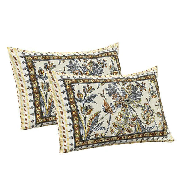 Hdc Jaipuri Block Print Cotton King Size Bed Sheet With 2 Pillow Cover For Bedroom, Home Decor