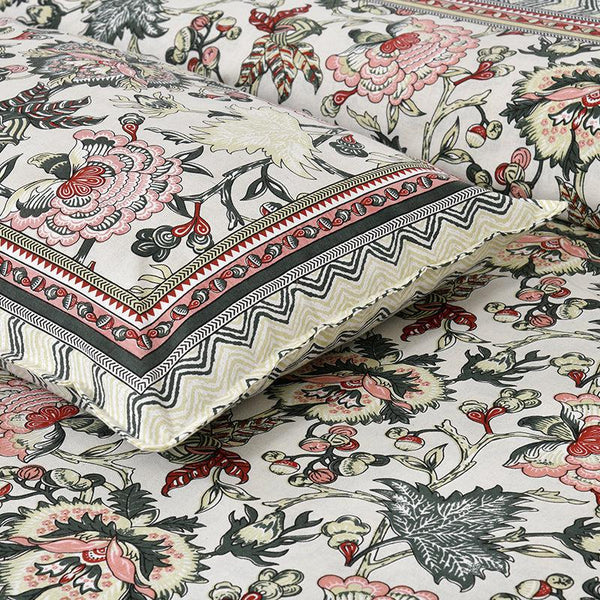 Hdc Jaipuri Block Print Cotton King Size Double Bed Sheet With 2 Pillow Cover For Bedroom, Home Decor