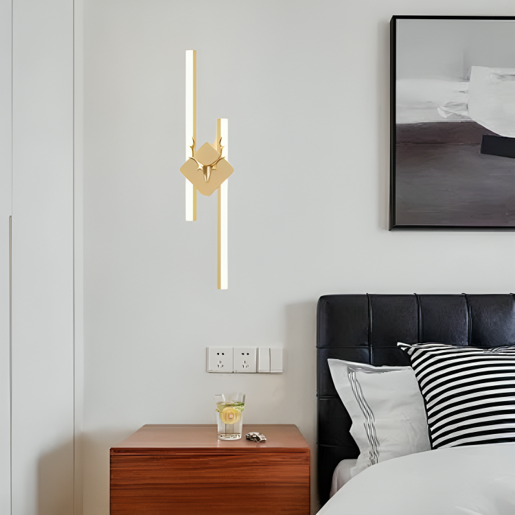 HDC Modern Minimalist Gold Long LED Acrylic Wall Lamp