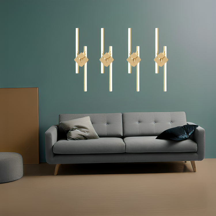 HDC Modern Minimalist Gold Long LED Acrylic Wall Lamp