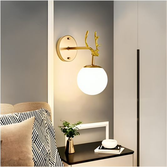 HDC Stylish Brass Antler LIght Wall Lamp