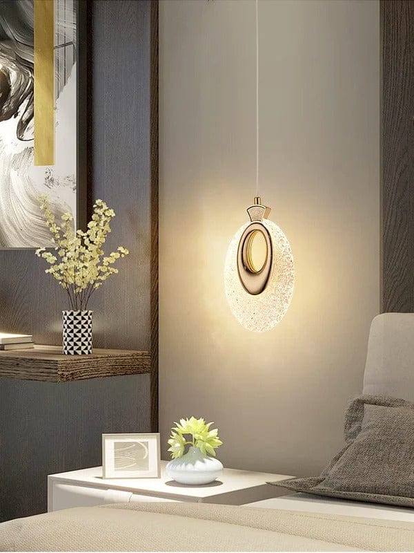 HDC led 1-Light Bundle Gold Crystal Hanging Pendant Ceiling Light