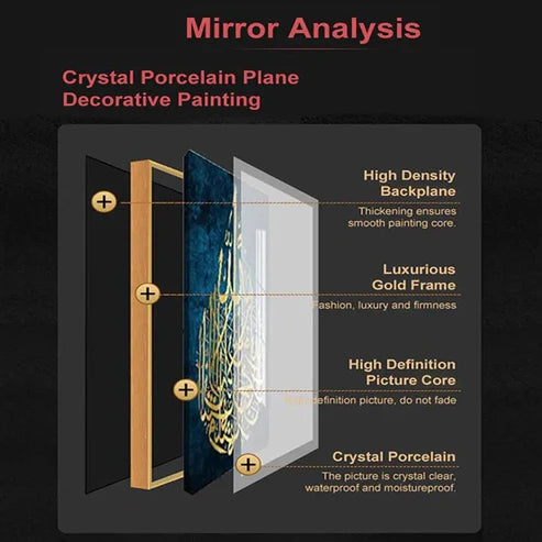 Hdc Valencia Dreamlike Modern Crystal Glass Painting [ 72 x 22 Inches ]