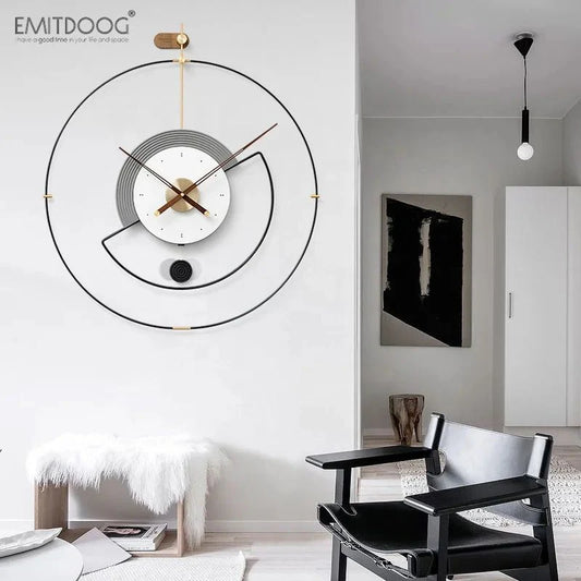 Hdc  Modern Cosmic Circle Luxe Home Decoration Elegance Quartz Clock For Living Room Art