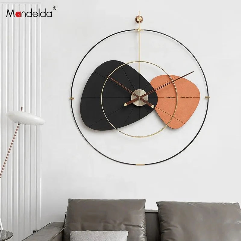 Hdc Modern Circle Luxe Home Decoration Elegance Quartz Clock For Living Room Art