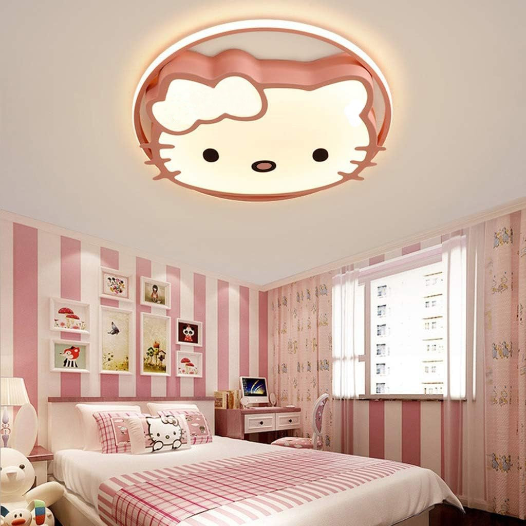 Hdc Creative Cartoon LED 3 Color Eye Protection Hello Kitty Bedroom Study Lighting Chandelier