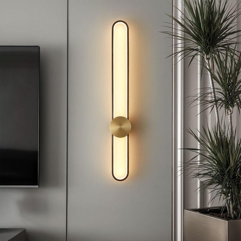 Hdc Modern Golden Electroplated Simple Luxury LED Lighting Decoration Wall Light