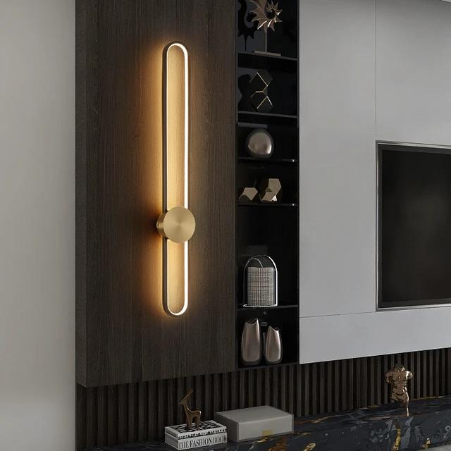 Hdc Modern Golden Copper Simple Luxury LED Lighting Decoration Wall Light