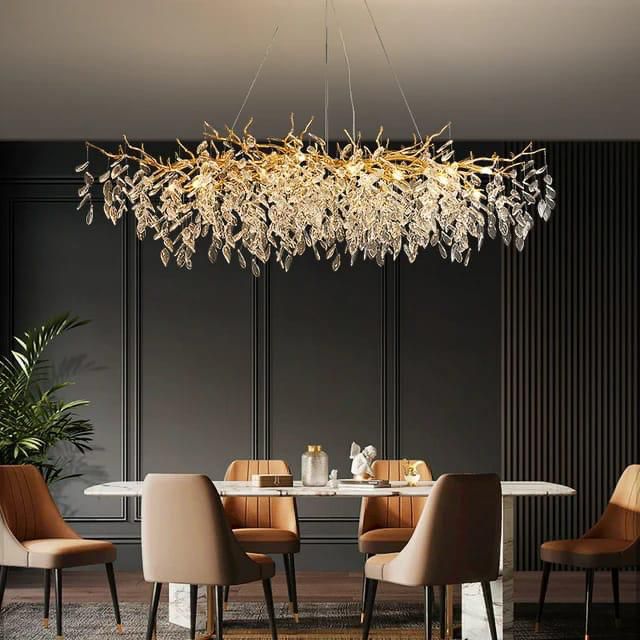 Hdc 1200/1600mm Nordic LED Crystal Chandelier Lighting Living Room Hanging Branch Light Lamp