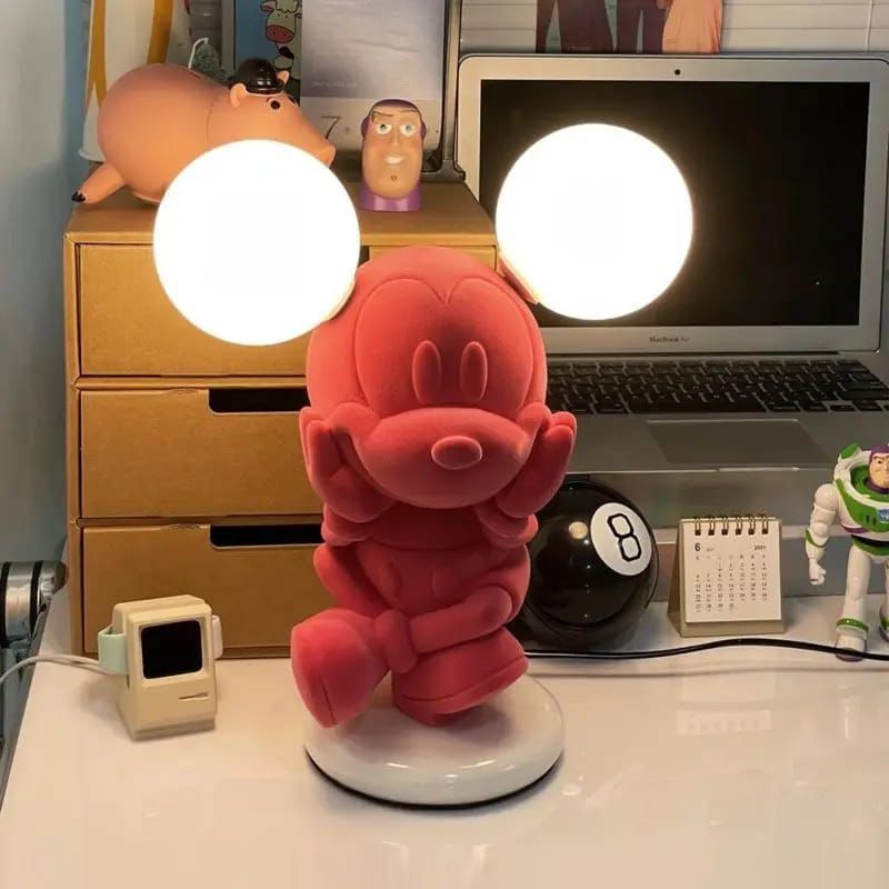 Hdc Anime Cartoon Micky Mouse Led Light Action Figure Lamp For Living Room Study Statue Home Decoration