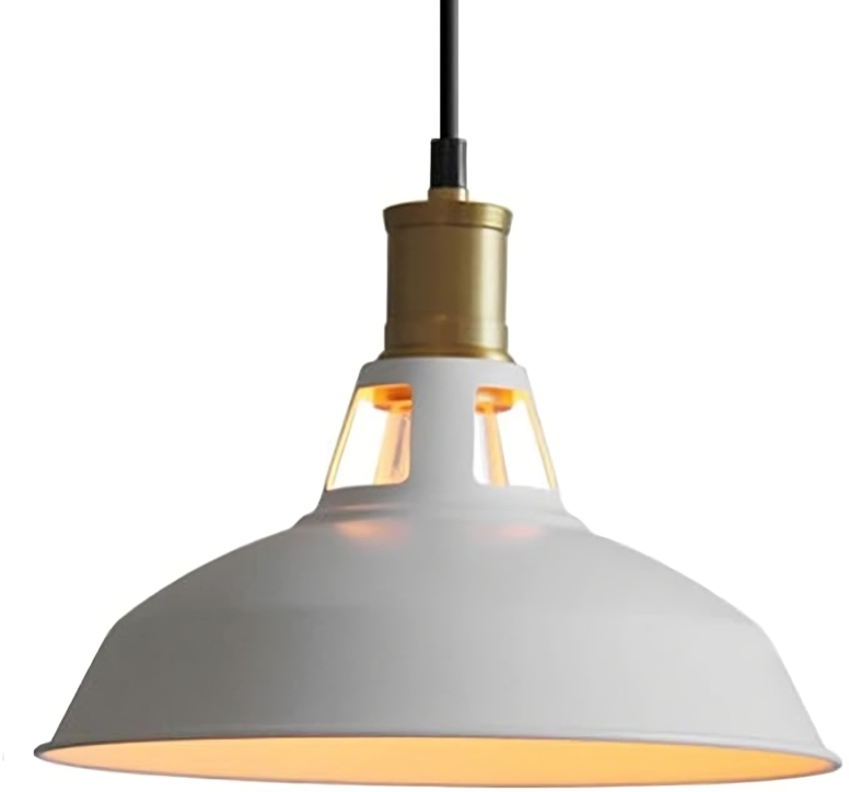 HDC Modern Metal Series Bulb Pendant Light - Industrial Adjustable Chandelier with Matte Lamp Cover