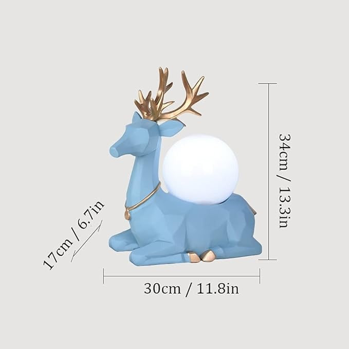 Hdc Modern Creative Simulation Deer Decor Table Lamp Living Room Resin Decoration Desk Lamp