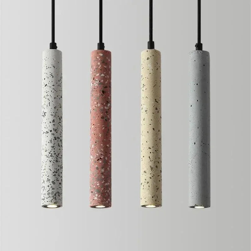 Hdc Retro Multicolor Cement Long Strip LED Pendant Light