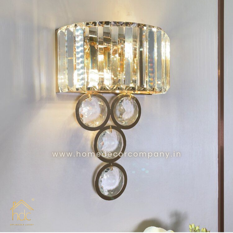 HDC Dressing Room Large Crystal Wall Light For Living Room Bedroom