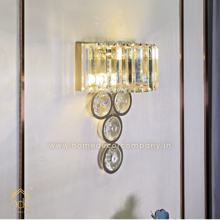 HDC Dressing Room Large Crystal Wall Light For Living Room Bedroom