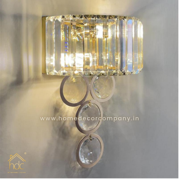 HDC Dressing Room Large Crystal Wall Light For Living Room Bedroom